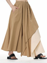 HEYFANCYSTYLE Women Avant-Garde Asymmetrical Japanese Skirt Pull-On Midi